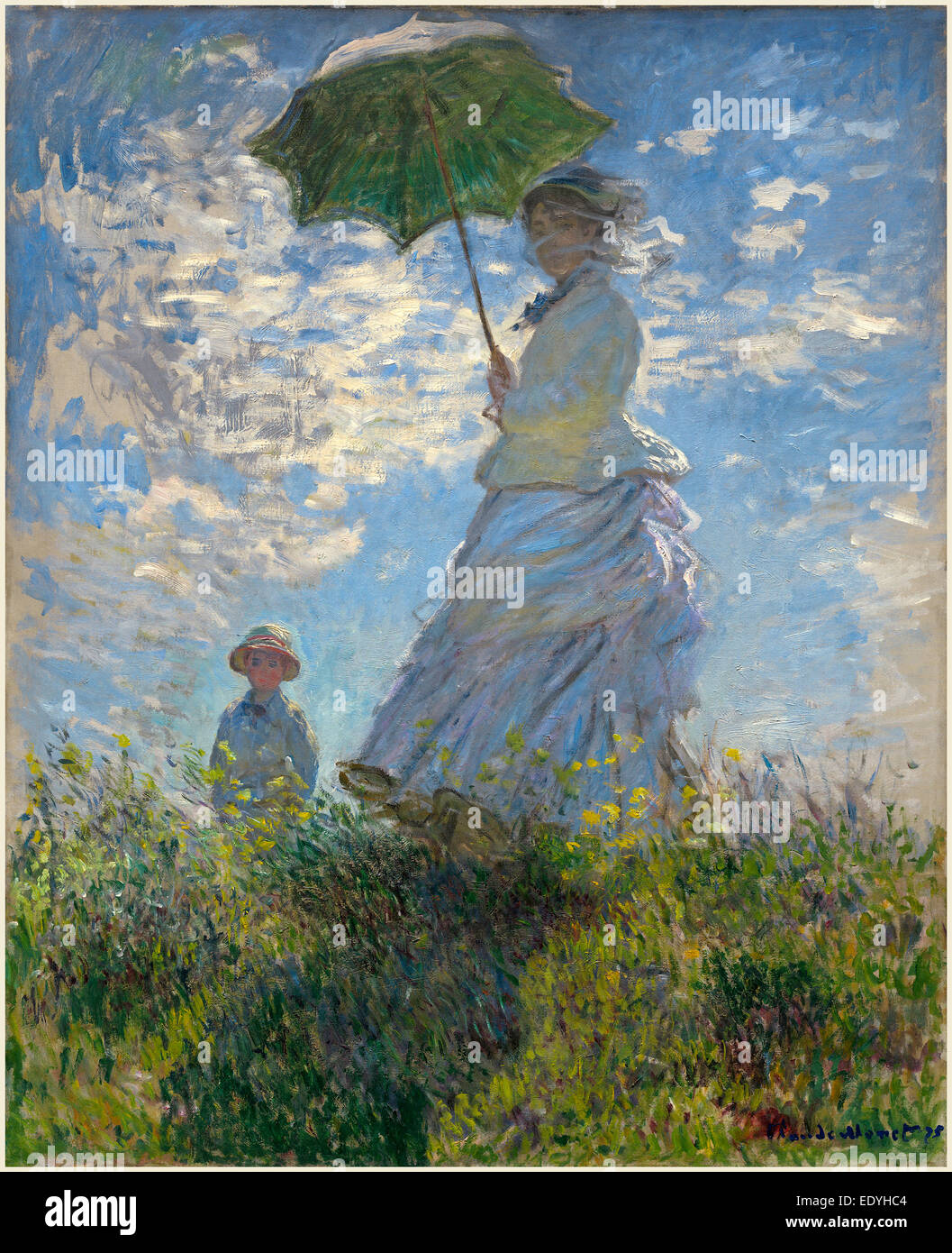Claude Monet, français (1840-1926), Femme avec un Parasol-Madame Monet et son fils, 1875, huile sur toile Banque D'Images