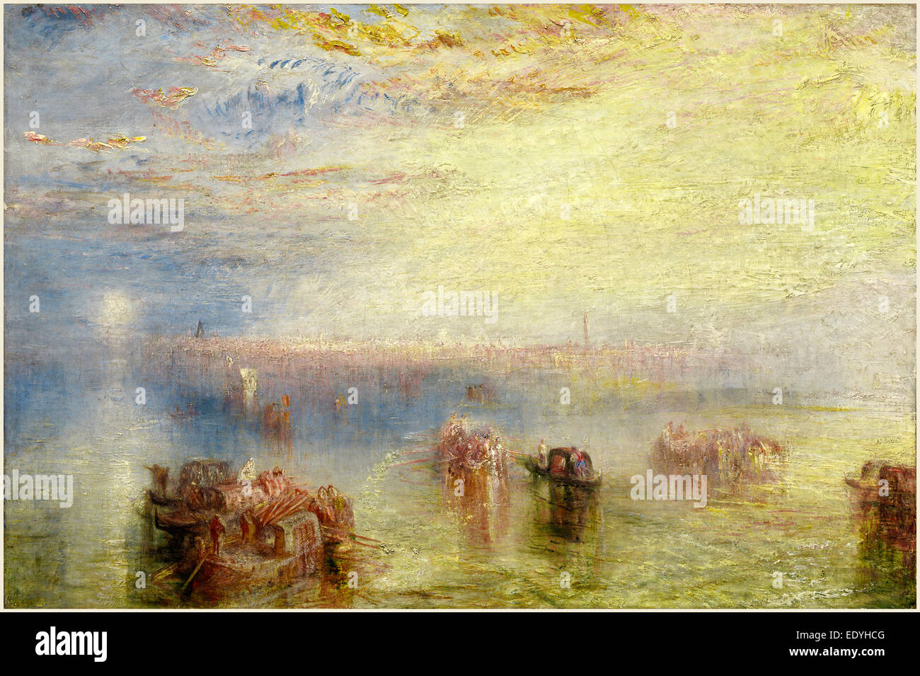 Joseph Mallord William Turner (1775-1851), British, approche de Venise, 1844, huile sur toile Banque D'Images