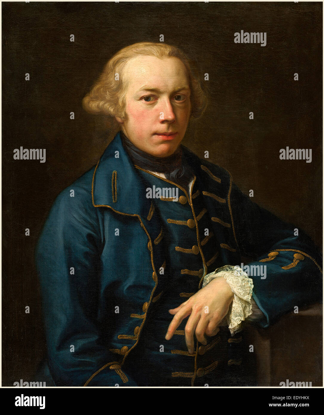Pompeo Batoni, italien (1708-1787), Portrait d'un gentilhomme, c. 1762, huile sur toile Banque D'Images