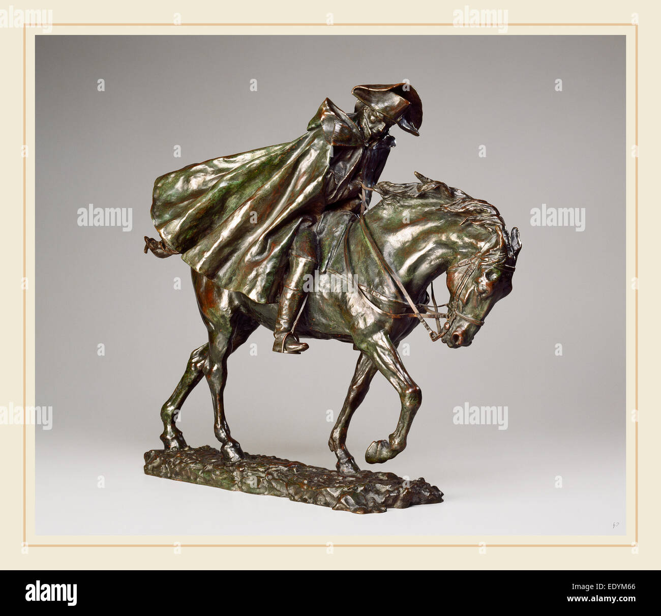 Jean-Louis-Ernest Meissonier, Cavalier dans une tempête, Français, 1815-1891, modèle c. En 1878, après 1894, bronze Banque D'Images