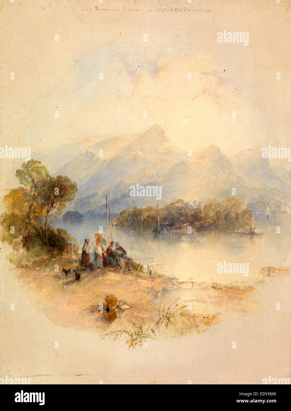 L'été, Bower, Derwent Water, Thomas Creswick, 1811-1869, British Banque D'Images