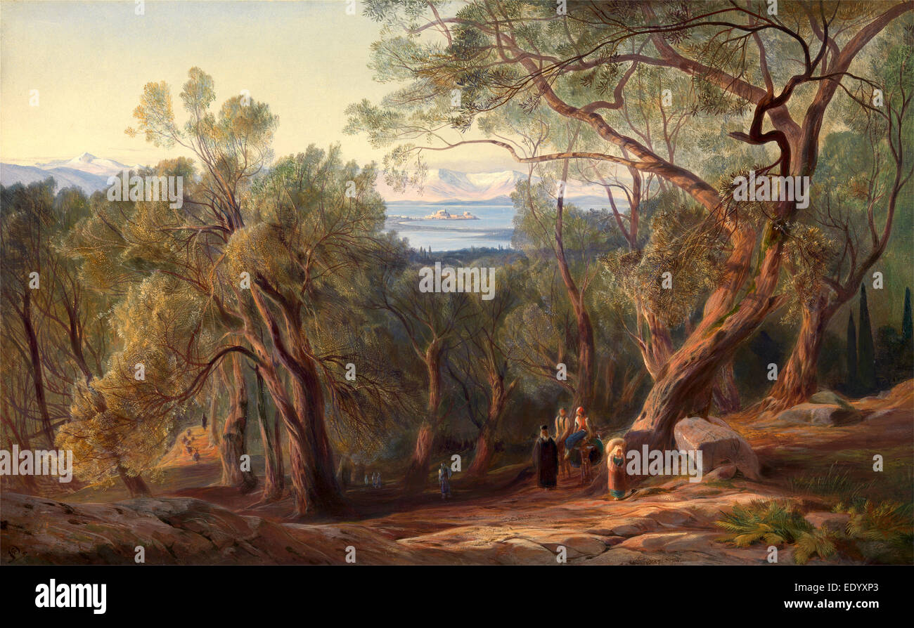 De Corfou Santa Decca, Edward Lear, 1812-1888, British Banque D'Images