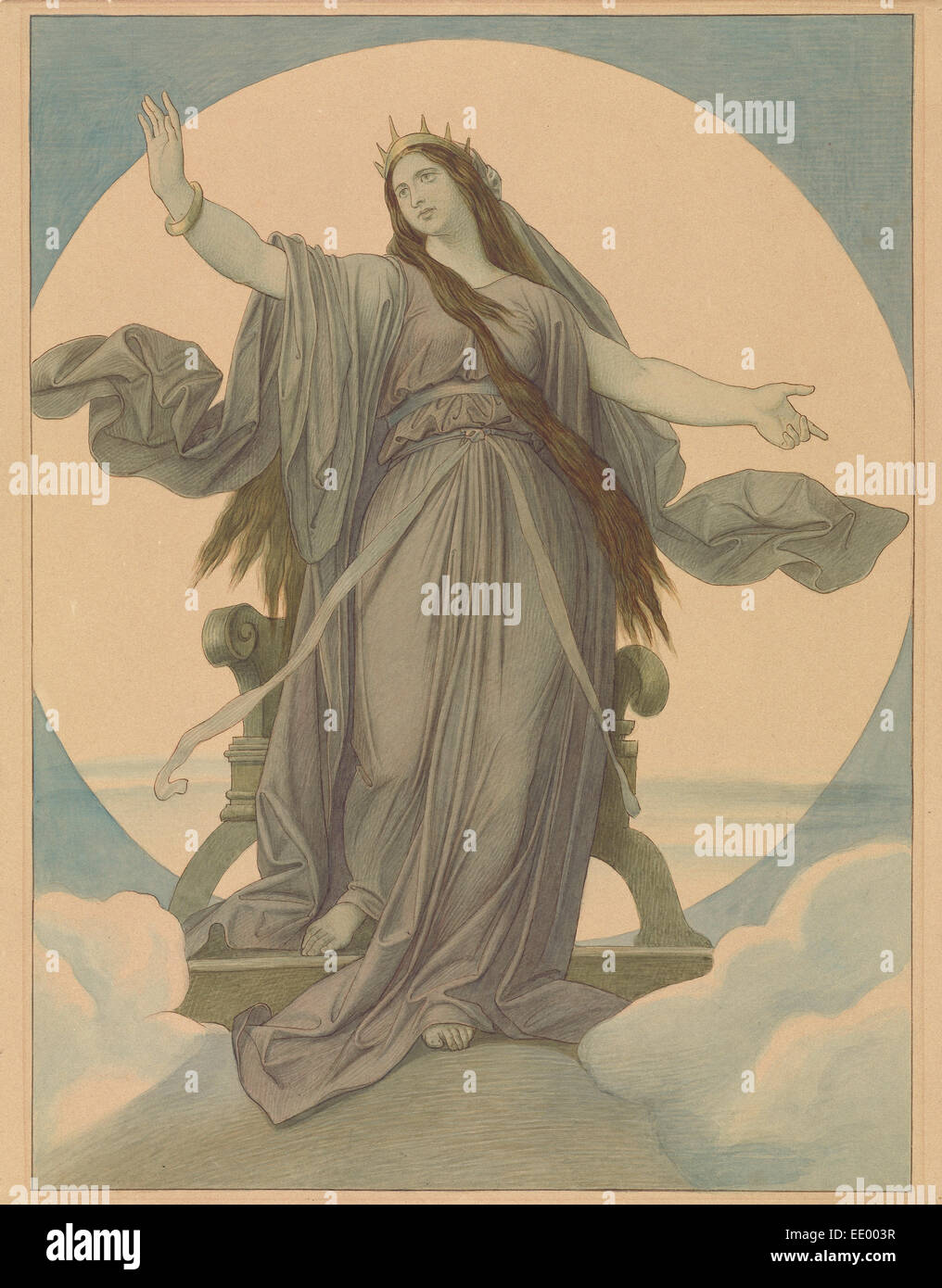 Reine de la nuit ; Moritz von Schwind, autrichien, 1804 - 1871 ; Autriche, Europe ; environ 1864 - 1867 Aquarelle sur mine de plomb ; Banque D'Images