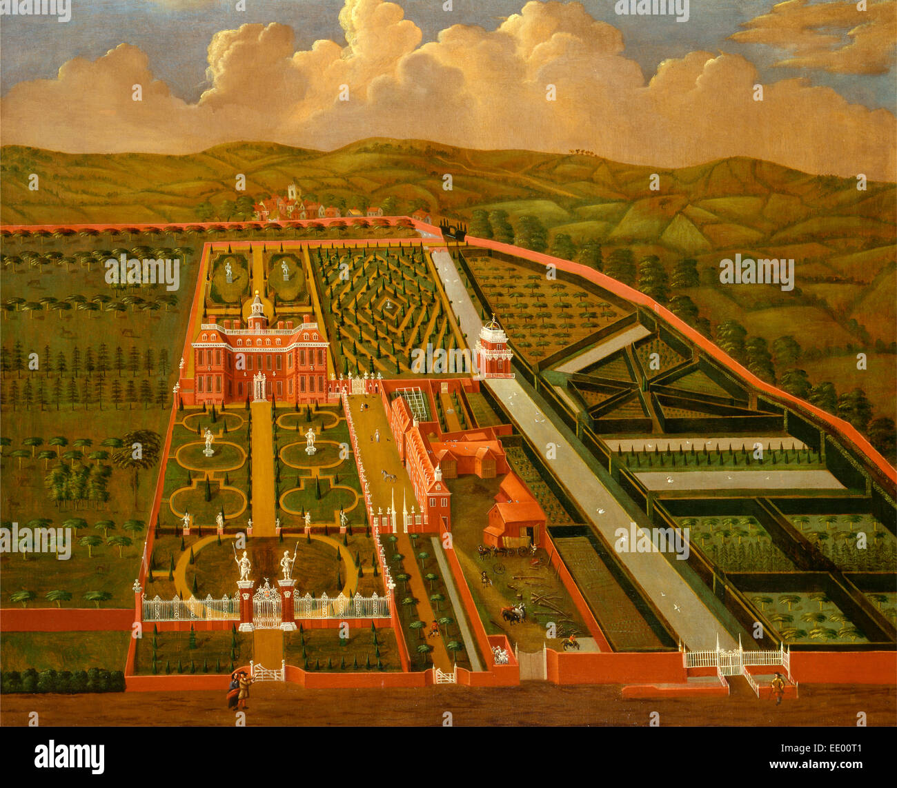 Denham, Buckinghamshire, artiste inconnu, 17e siècle, en Banque D'Images