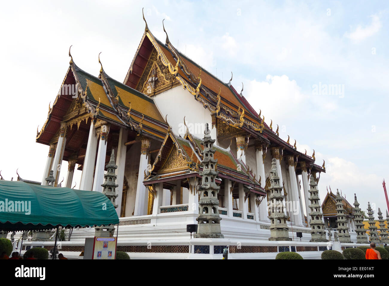 Wat Suthat Thep Wararam, temple bouddhiste dans Phra Nakhon district, Bangkok, Thaïlande. L'Asie du sud-est Banque D'Images