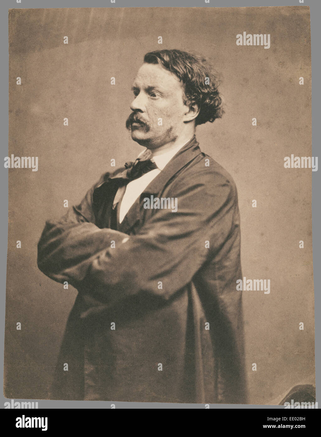 [Self Portrait in Smock Félix Nadar] ; Nadar [Gaspard Félix Tournachon], français, 1820 - 1910 ; 1855 - 1857 ; sur papier salé imprimer Banque D'Images