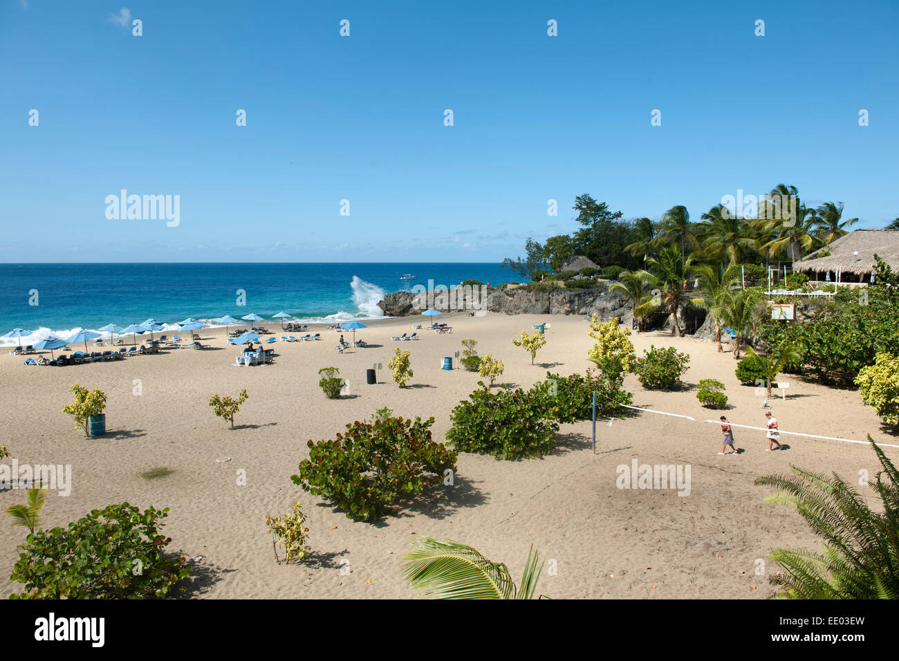 Dominikanische Republik, Nordküste, Sosua, Strand unterhalb des Parque Mirador Banque D'Images