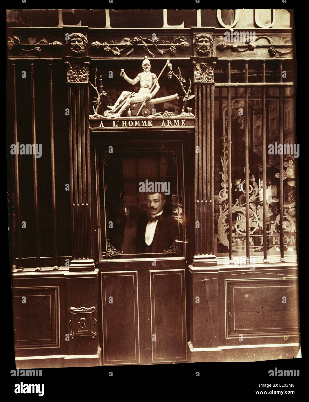 25, rue des Blancs Manteaux (Café, rue des Blancs Manteaux) ; Eugène Atget, Français, 1857 - 1927 ; Paris, France, Europe ; 1900 Banque D'Images