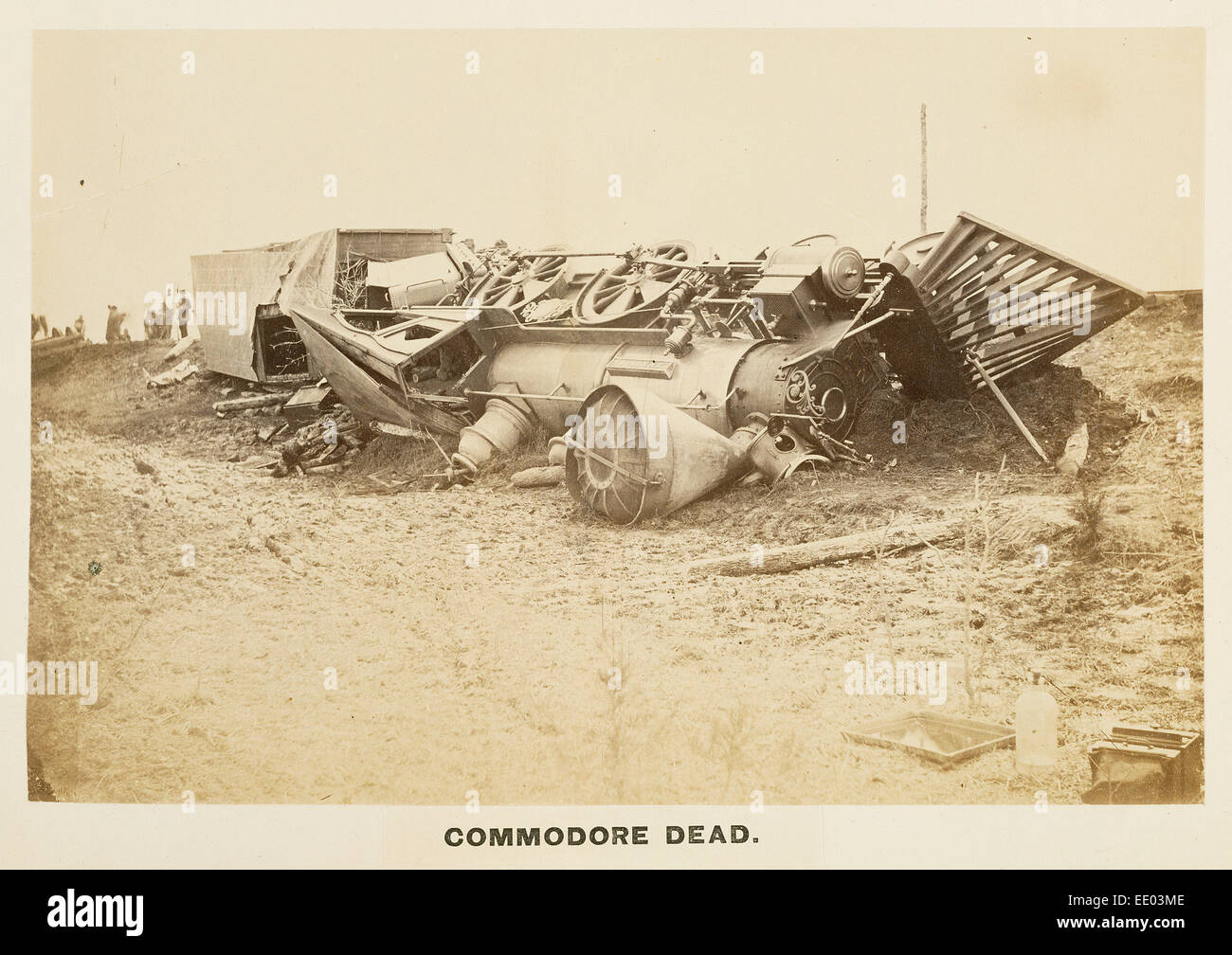 Le Commodore morts ; A.J. Russell, américain, 1830 - 1902 ; avril 1864 ; à l'albumine argentique Banque D'Images