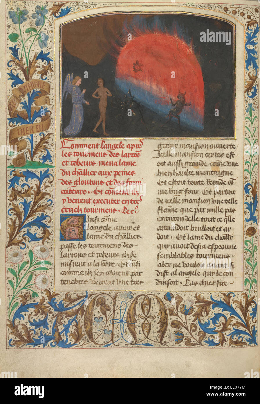 La Chambre des Phristinus ; Simon Marmion, flamand, Actif 1450 - 1489, Gand, Belgique, Europe ; 1475 Tempera ; couleurs, feuille d'or Banque D'Images