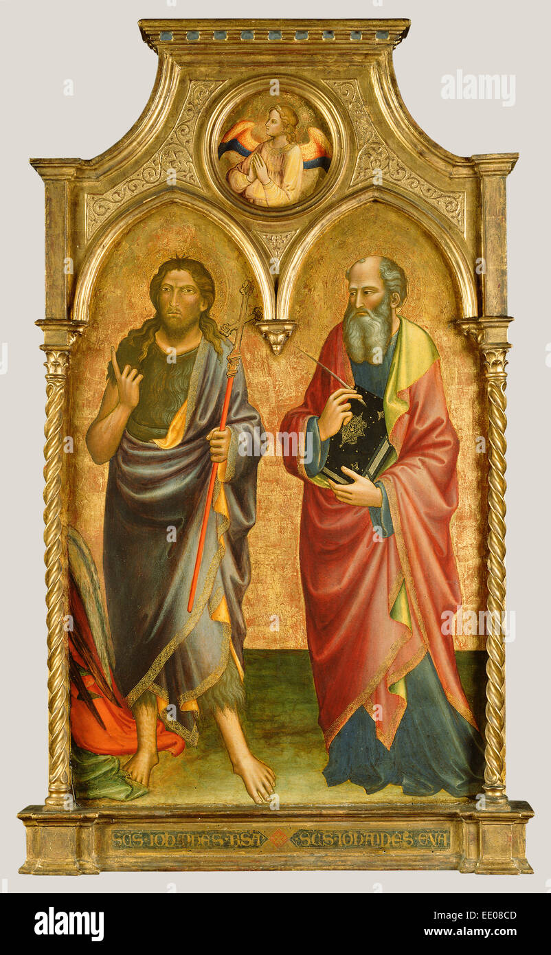 Saints Jean le Baptiste et Jean l'Évangéliste ; Mariotto Di Nardo (Italien), florentin, Actif 1394 - 1424 ; 1408 Banque D'Images