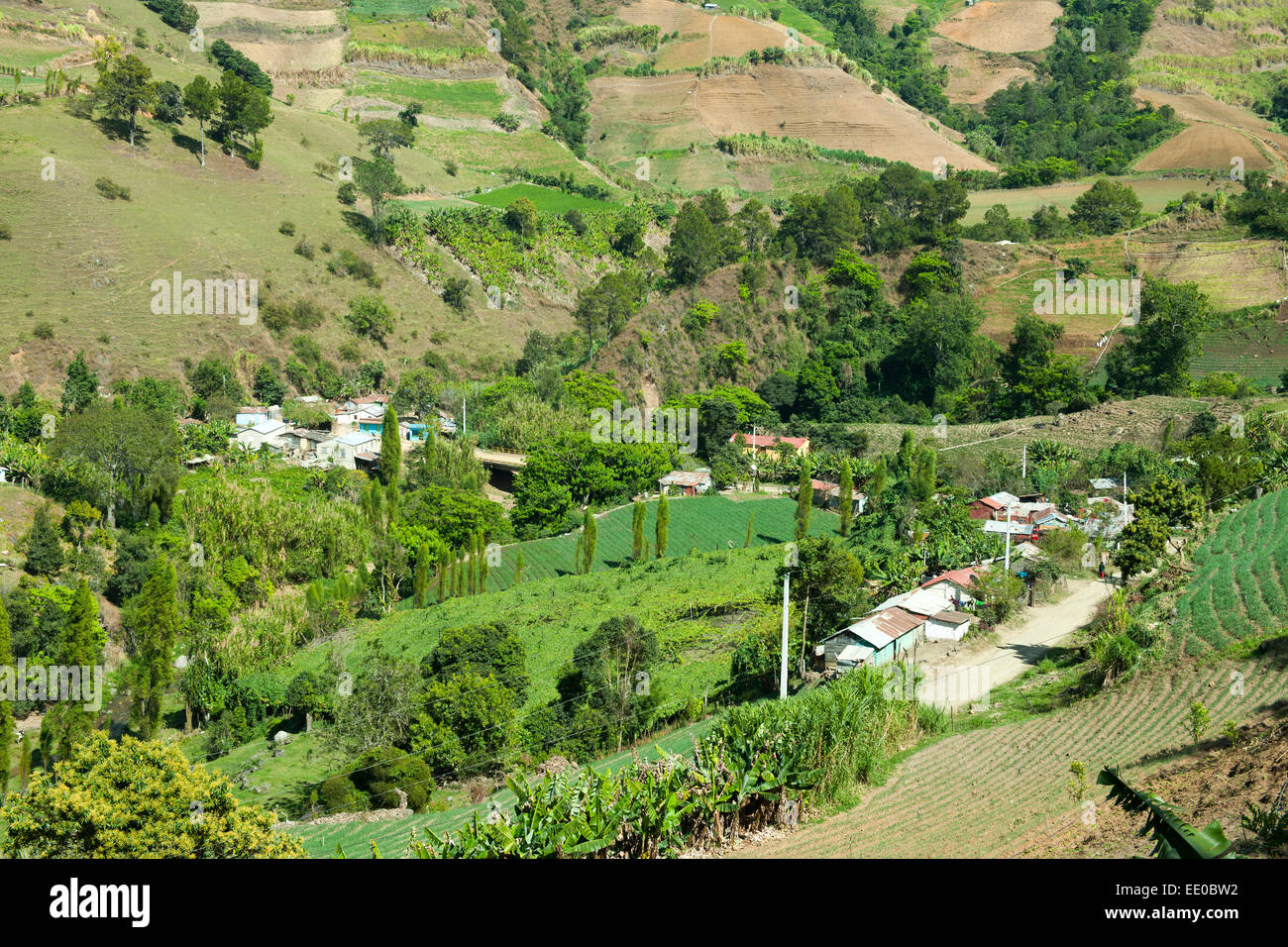 Dominikanische Republik, Cordillère centrale, Dorf El Convento südlich von Constanza an der Carretera al Salto de Aguas Blancas ( Banque D'Images