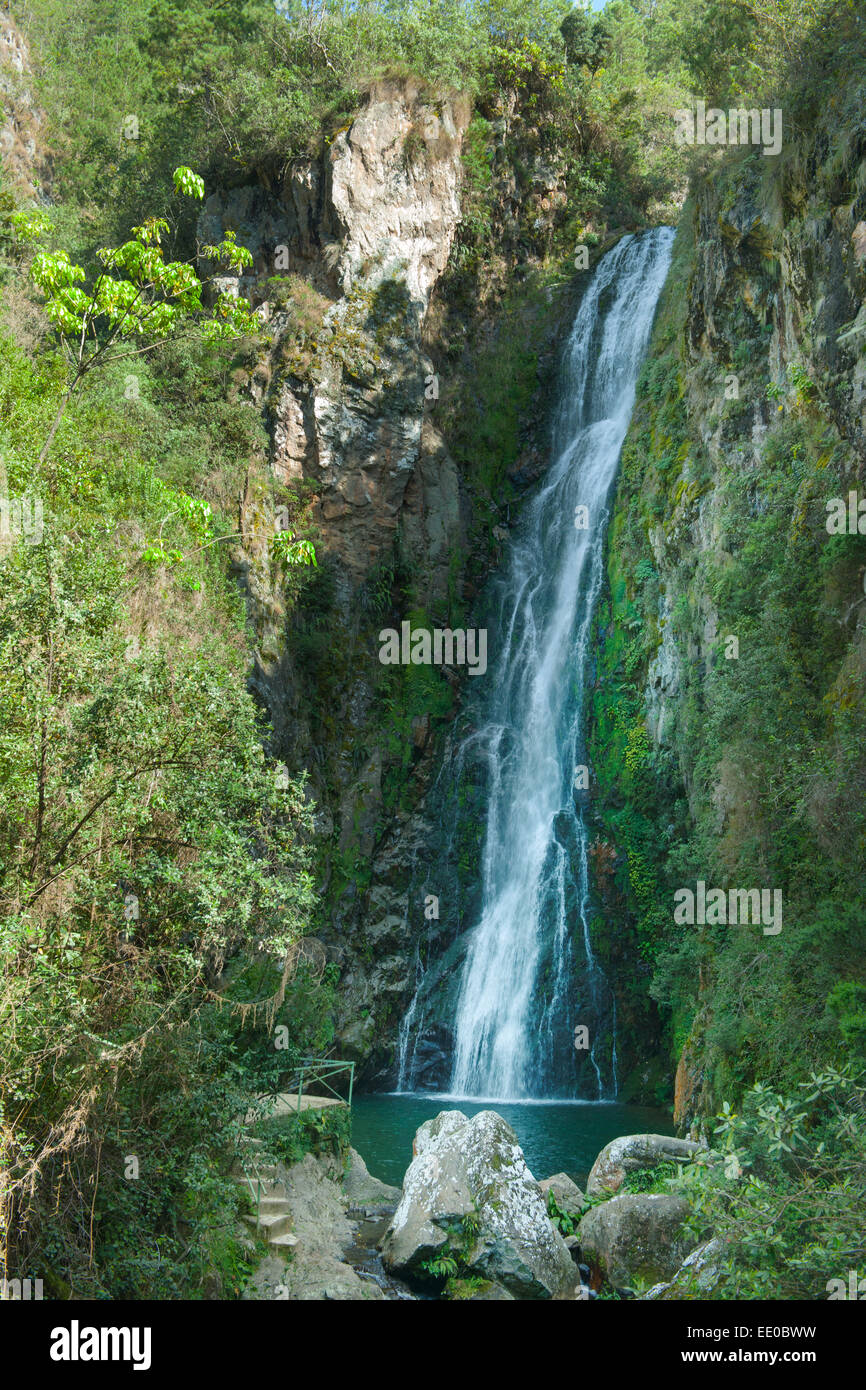 Dominikanische Republik, Cordillère centrale, Constanza, Wasserfall Salto de Aguas Blancas beim Dorf El Convento an der Strasse n Banque D'Images