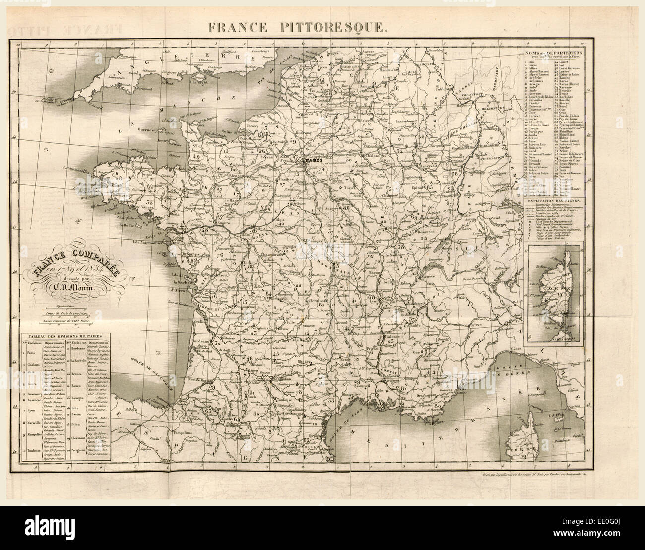 Lot De 7 Gravures Originales Du XIXème Siècle - Géographie Et Châteaux De France