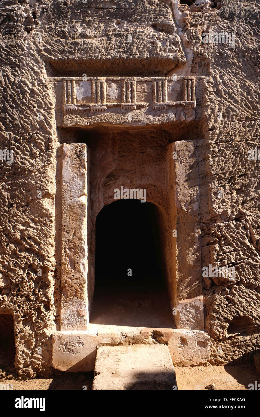 Tombes des rois, Pafos, Chypre. Tombe 8, montrant les principaux monuments funéraires loculus. Période hellénistique et romaine. Banque D'Images