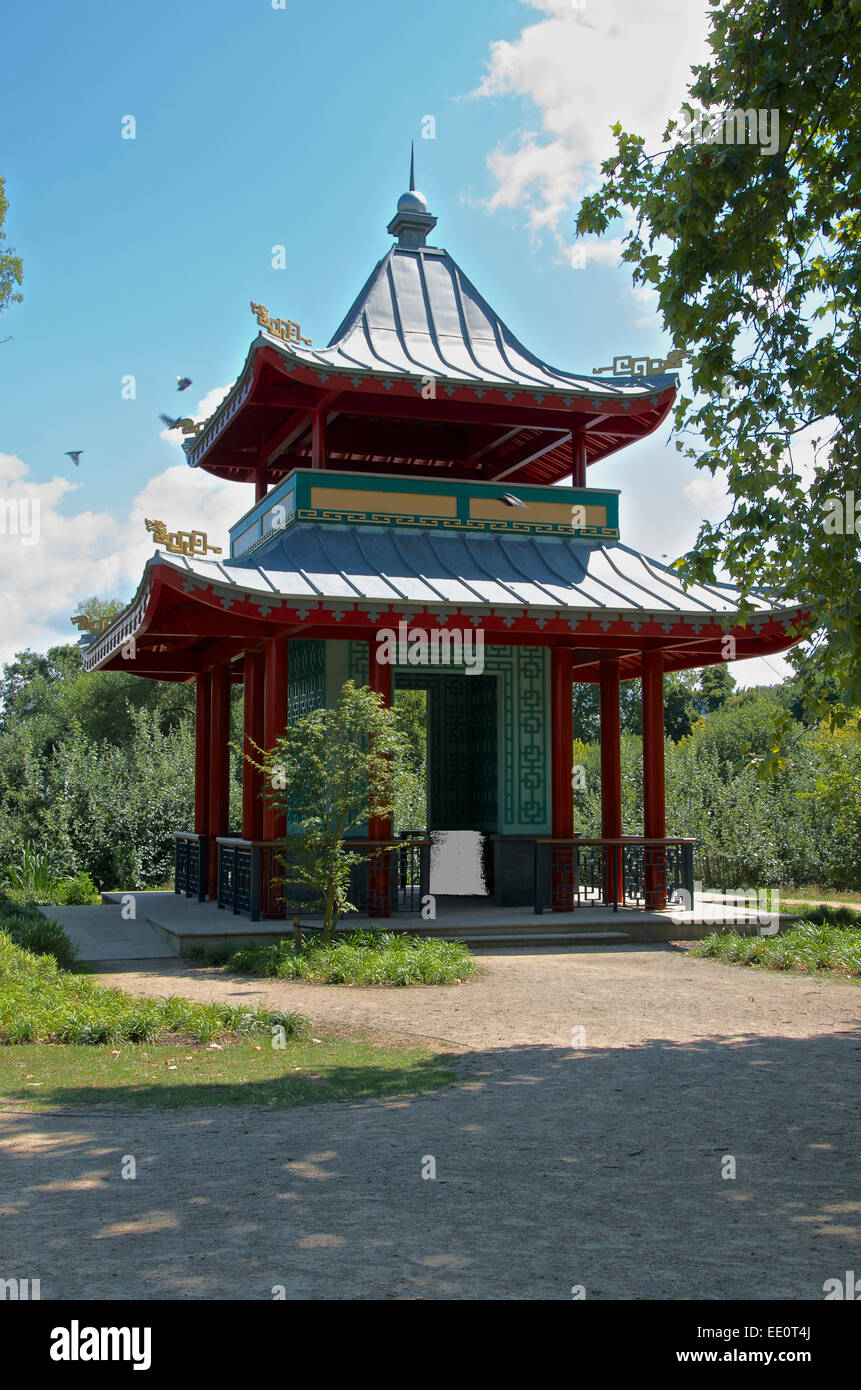 La pagode chinoise dans le parc Victoria, Mile End, London Banque D'Images