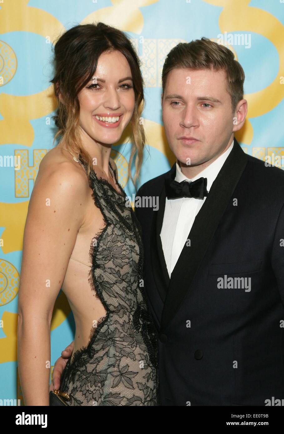 Charlie Webster, Allen Leech à l'after-party pour HBO Après partie pour les Golden Globe Awards 2015 - Partie 2, vers 55 Restaurant au Beverly Hilton Hotel, Los Angeles, CA, 11 janvier 2015. Photo par : James Atoa/Everett Collection Banque D'Images