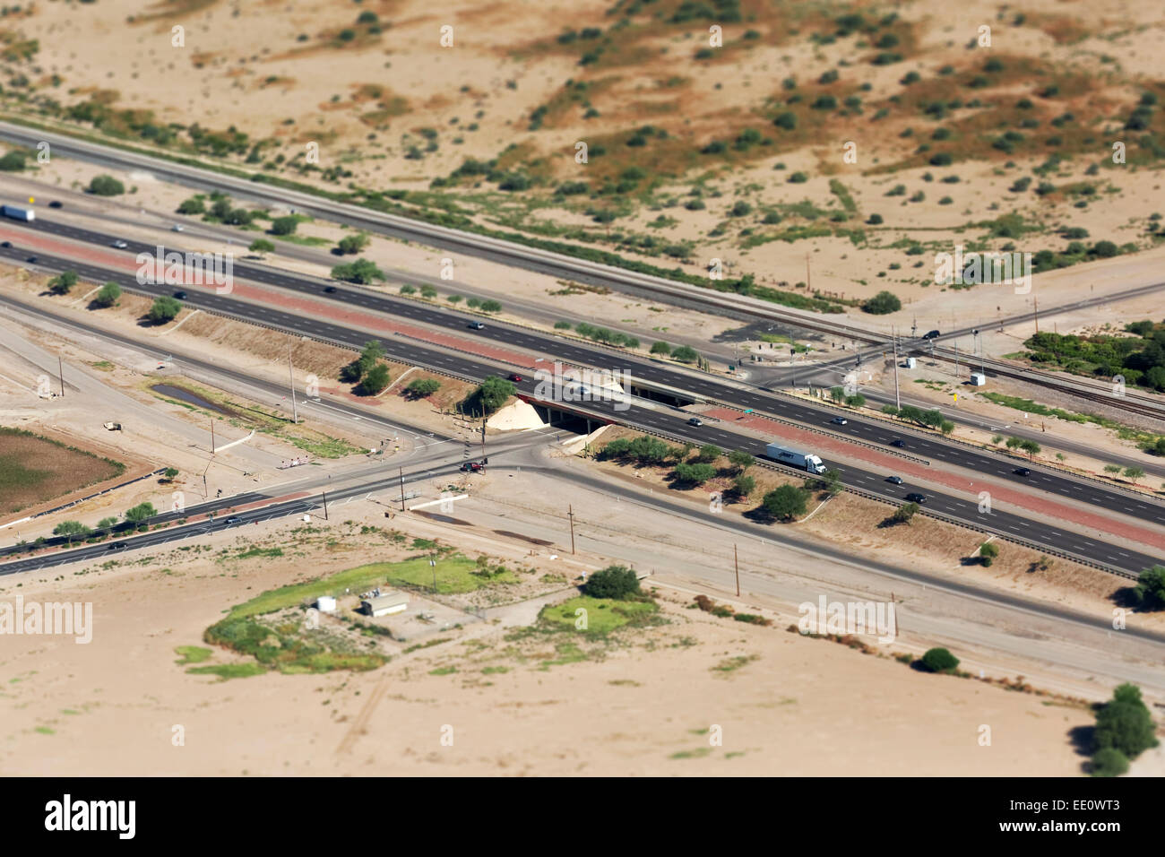 Miniature de l'antenne de l'autoroute Interstate 10, l'Arizona Banque D'Images