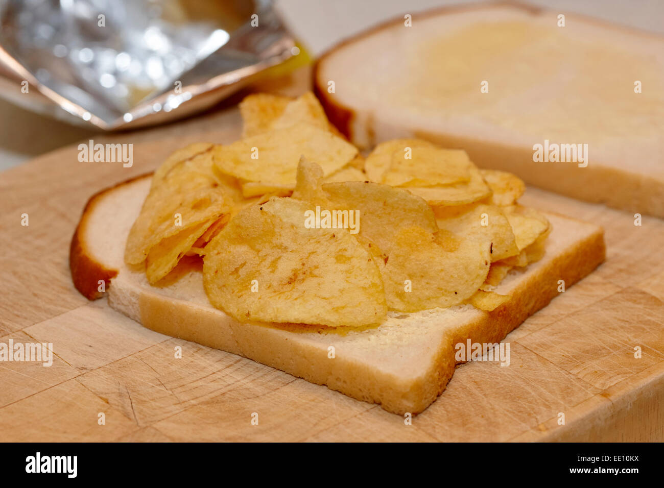 Croustillant de pommes de terre sandwich Banque D'Images