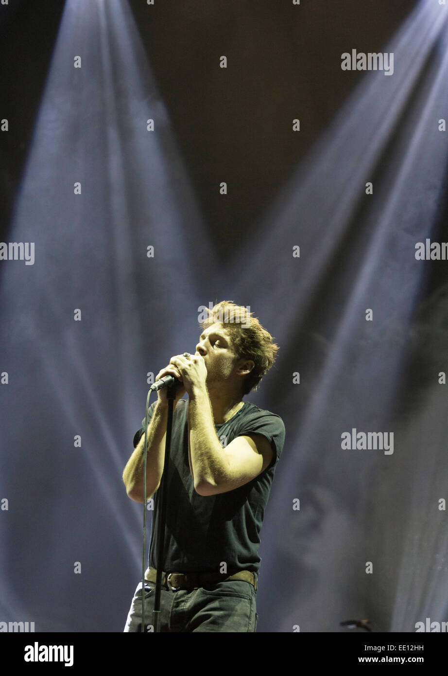 Londres, Royaume-Uni, 12 Jan, 2015, Paolo Nutini, O2 Arena, le crédit : Robert Stainforth/Alamy Live News Banque D'Images