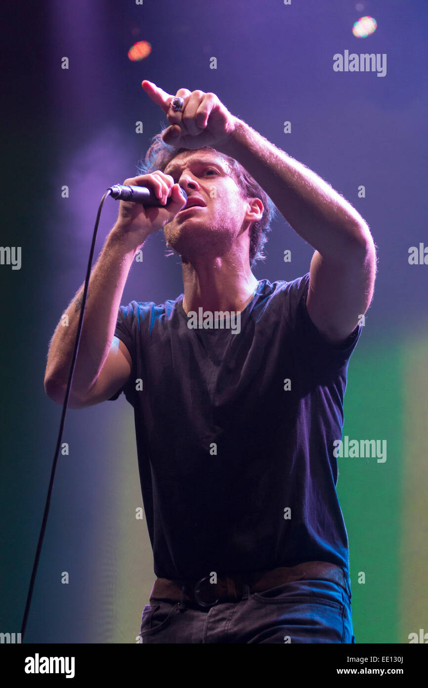 Londres, Royaume-Uni, 12 Jan, 2015, Paolo Nutini, O2 Arena, le crédit : Robert Stainforth/Alamy Live News Banque D'Images