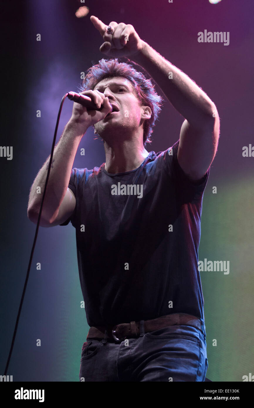 Londres, Royaume-Uni, 12 Jan, 2015, Paolo Nutini, O2 Arena, le crédit : Robert Stainforth/Alamy Live News Banque D'Images