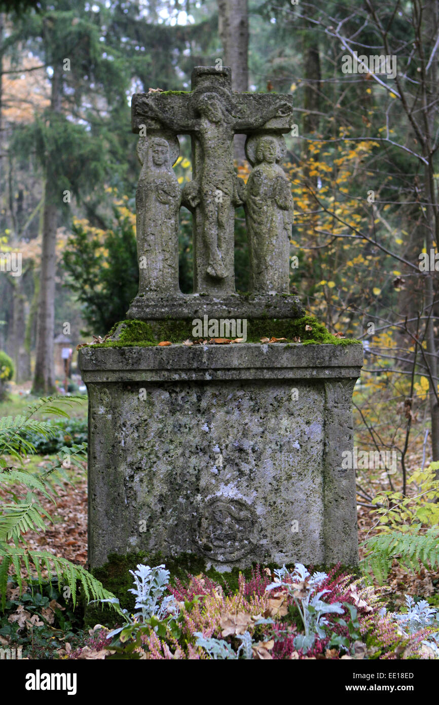 Geschmuecktes auf einem Grab Friedhof un Allerheiligen Banque D'Images