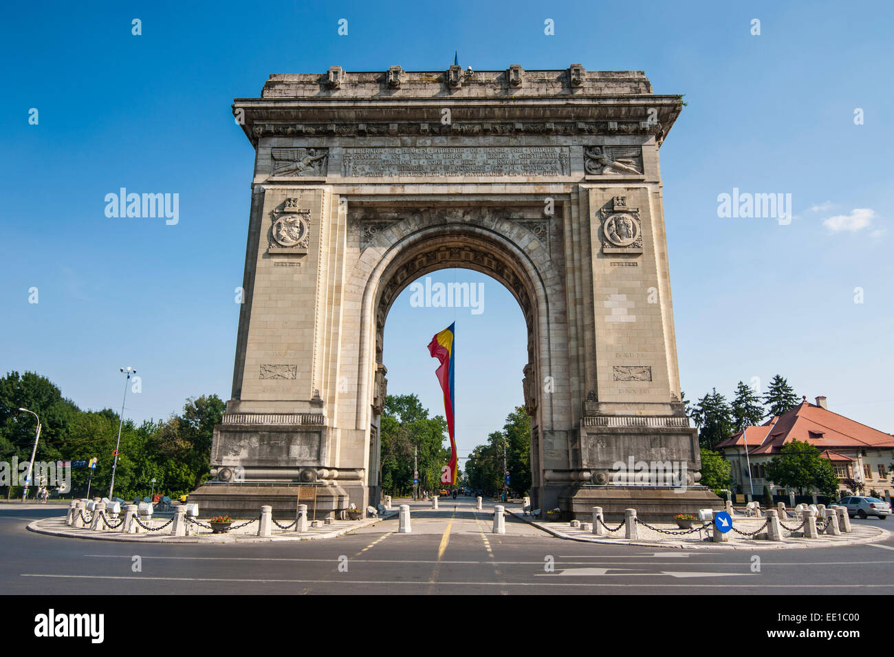 Arcul de Triumf, arc triomphal, Bucarest, Roumanie Banque D'Images