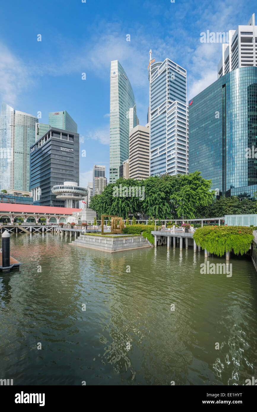 Le centre-ville du quartier financier central, à Singapour, en Asie du Sud-Est, l'Asie Banque D'Images