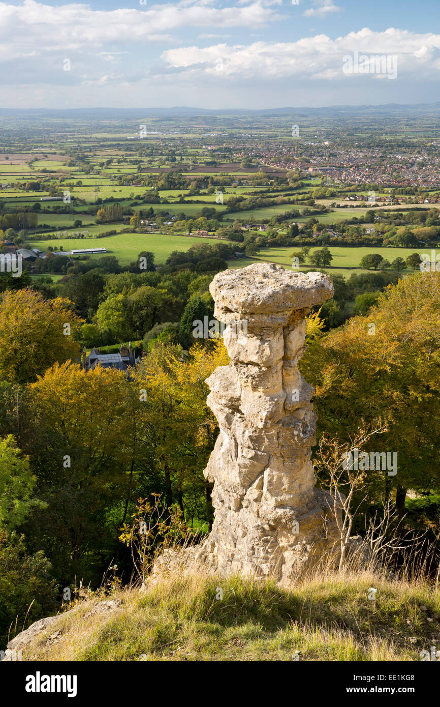 La cheminée du diable, Leckhampton Hill, Cheltenham, Gloucestershire, Angleterre, Royaume-Uni, Europe Banque D'Images