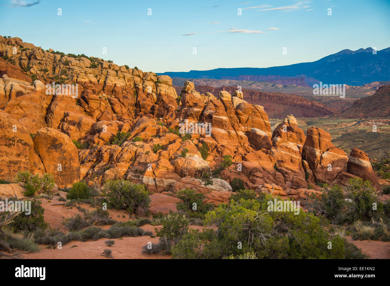 Fournaise ardente, un labyrinthe comme passage, Arches National Park, Utah, États-Unis d'Amérique, Amérique du Nord Banque D'Images