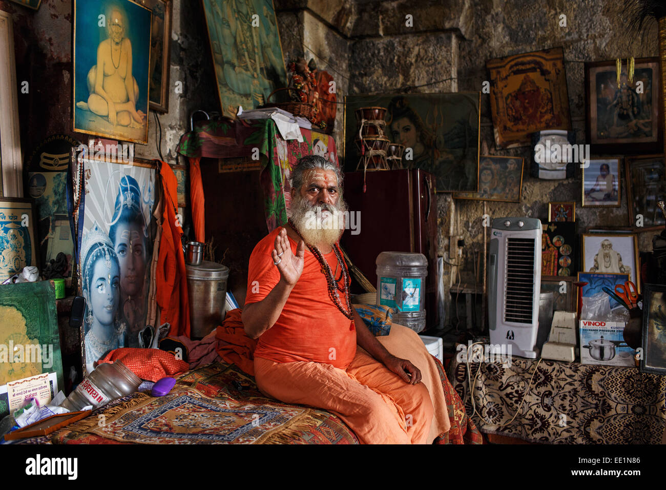 Un Temple Hindou Baba à Babulnath à Mumbai, Inde. Banque D'Images