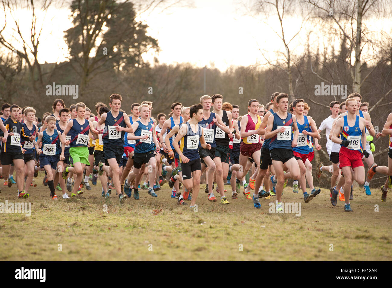 L'Assemblée Knole Run Sevenoaks School cross country senior jeunesse 1516 17 ans 6 équipes de six mile run dans la course d'endurance difficiles Banque D'Images L'Assemblée Knole Run Sevenoaks School cross country senior jeunesse 1516 17 ans 6 équipes de six mile run dans la course d'endurance difficiles Banque D'Images