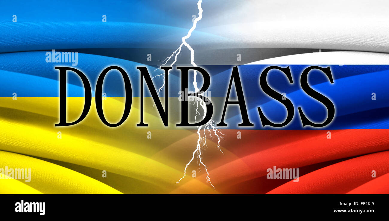 L'Ukraine contre la Russie. Le Donbass. Banque D'Images
