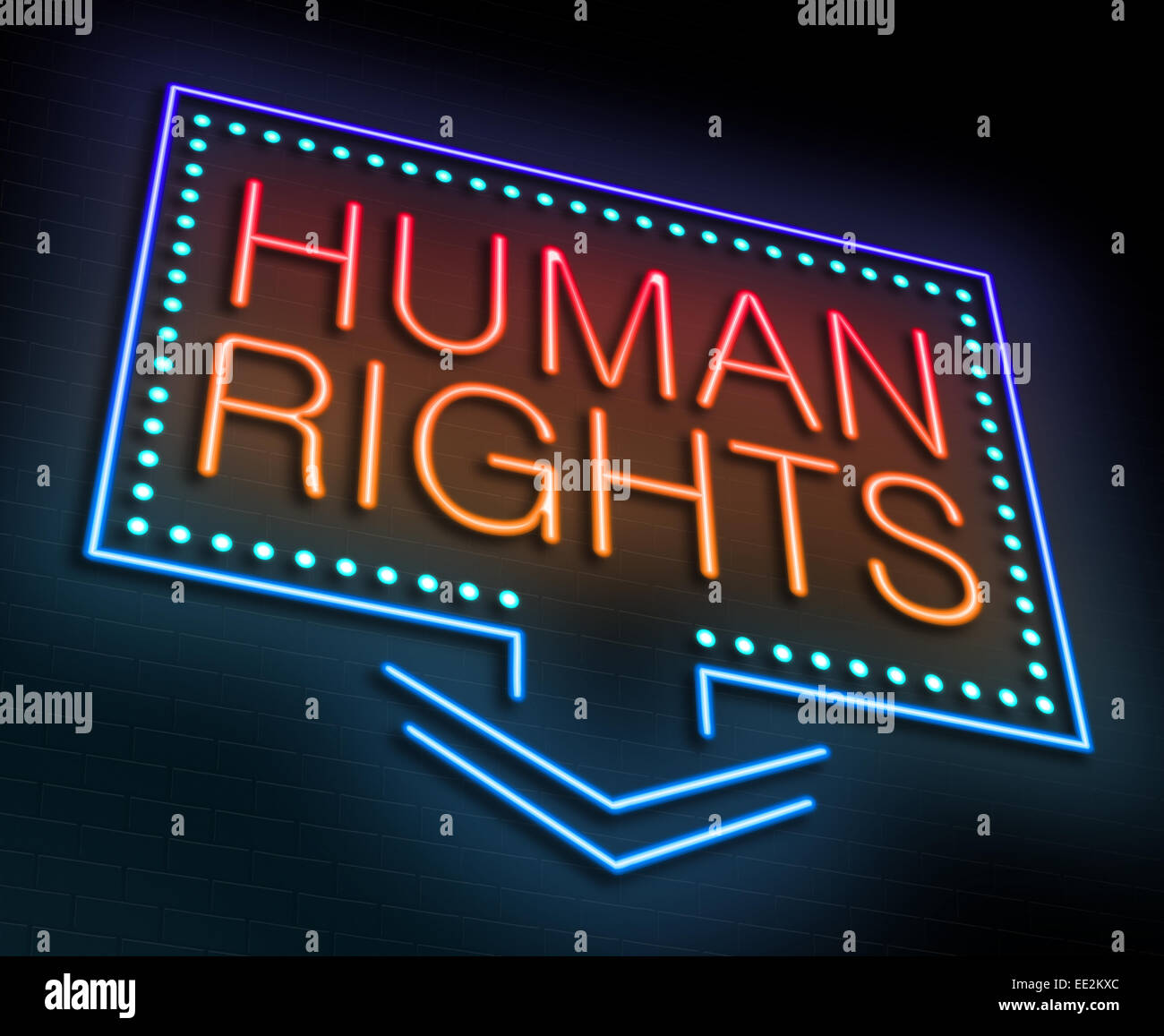 Concept des droits de l'homme. Banque D'Images
