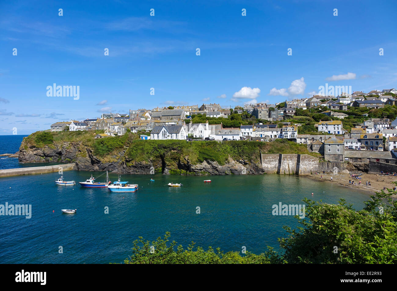 Issac Port UK Royaume-Uni Angleterre Cornwall ensoleillé chaud après-midi d'été en Août Banque D'Images