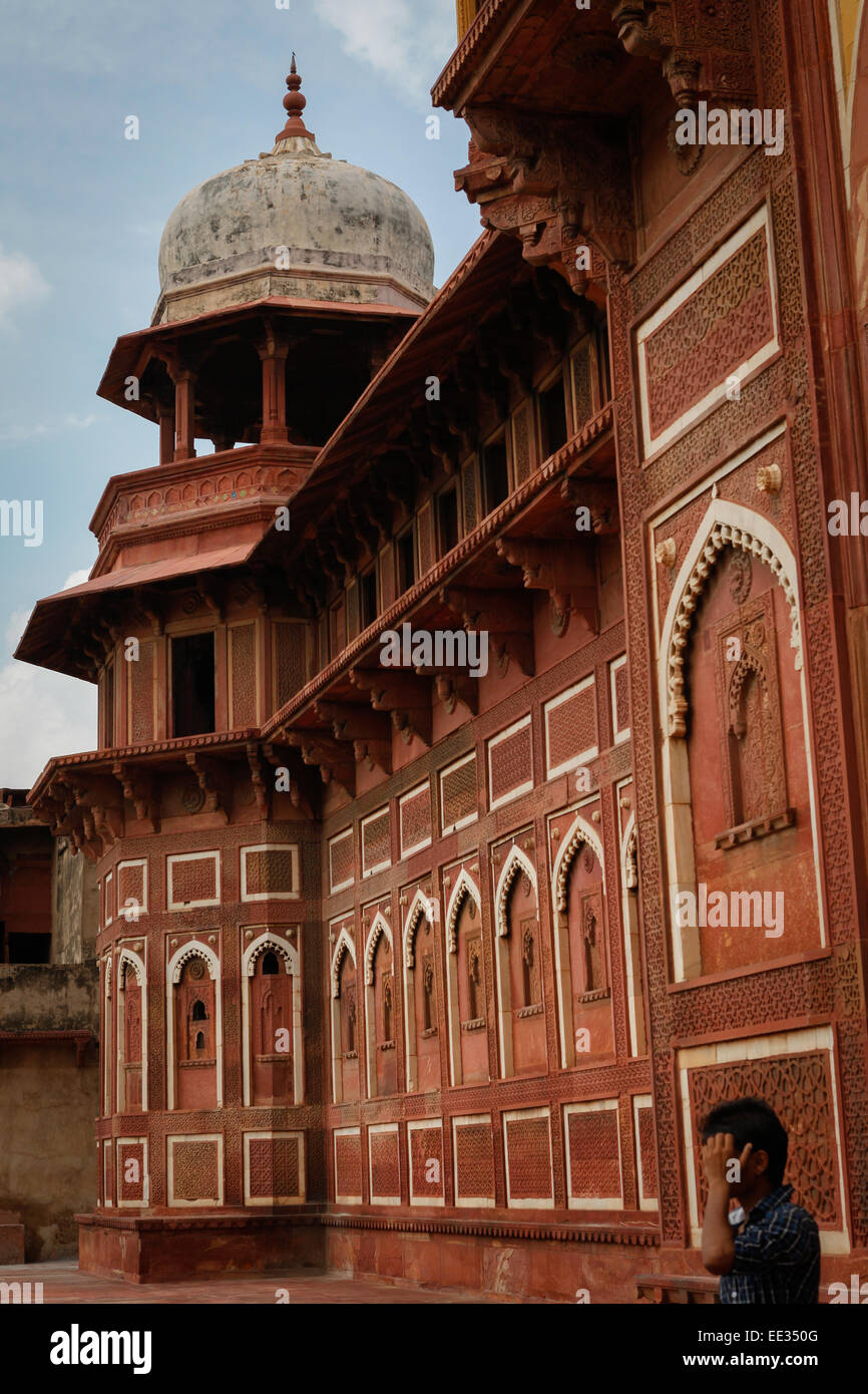 Jahangiri Mahal (Janagiri) à l'intérieur du fort d'Agra, Uttar Pradesh, Inde. Banque D'Images