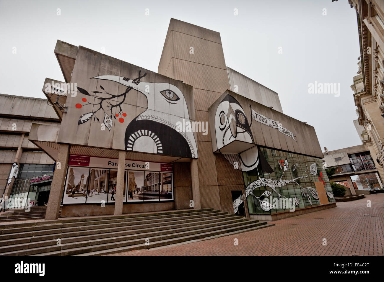 Paradise Circus à Birmingham (Royaume-Uni), qui est démoli pour faire place à un nouveau complexe en janvier 2015 Banque D'Images