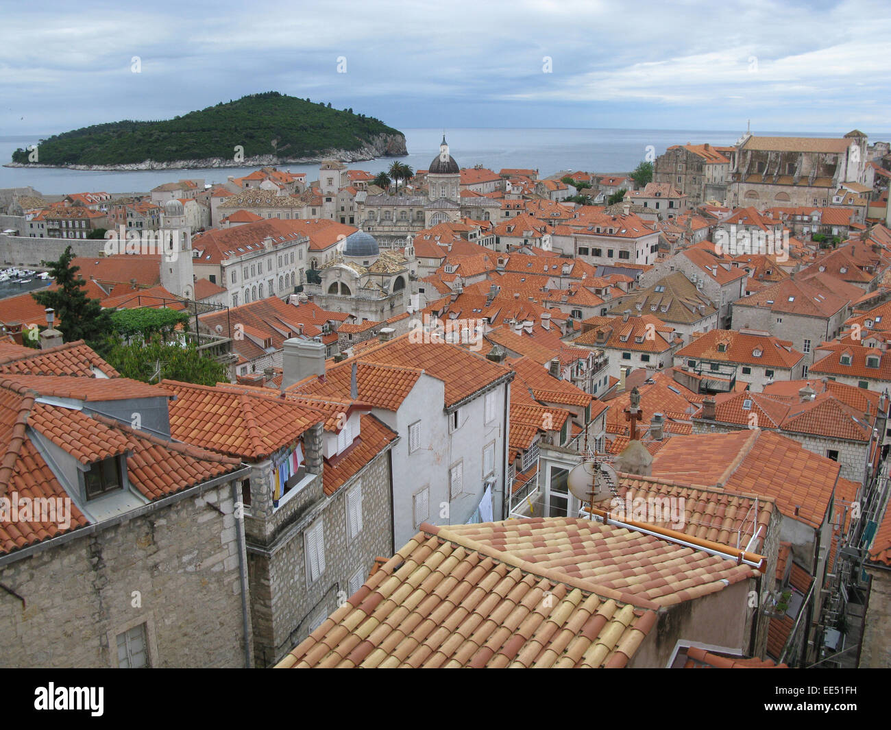 Croatie La ville de Dubrovnik situé sur la mer Adriatique Banque D'Images