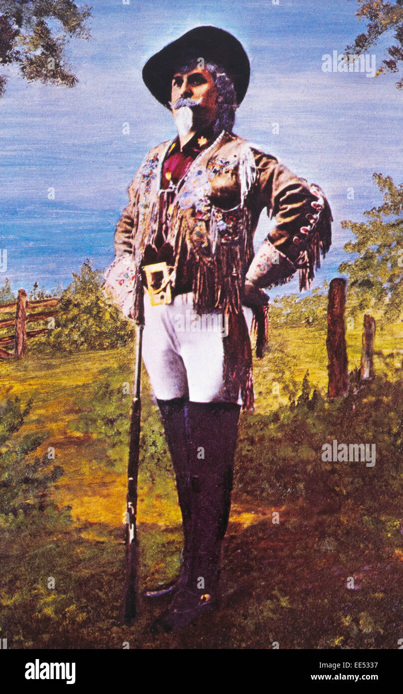 William Frederick Cody, Buffalo Bill (1846-1917), American Plainsman, Scouts et showman, Portrait Banque D'Images