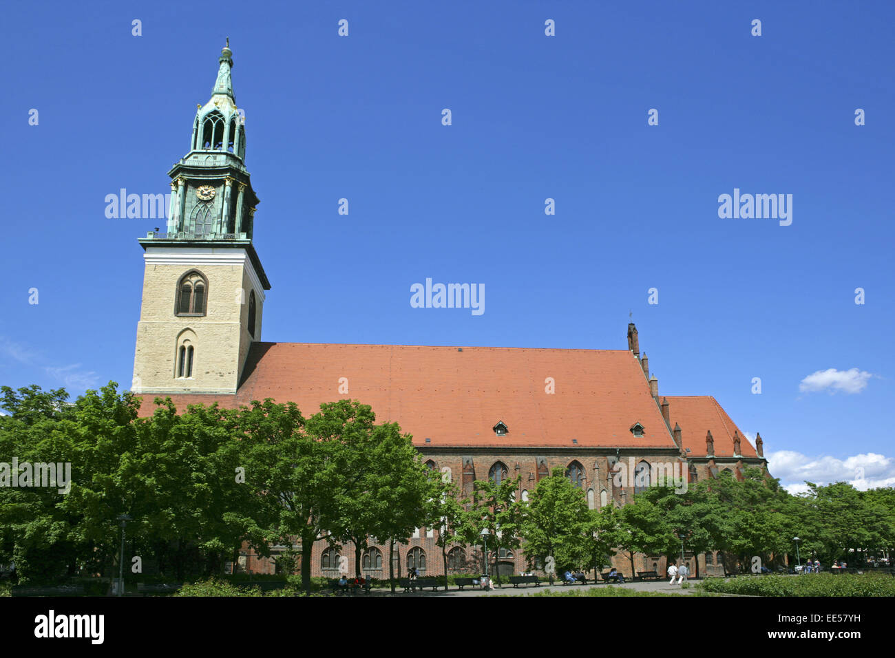 Deutschland, Berlin, Europa, Hauptstadt, Stadt, Sehenswuerdigkeit, St, -Marien-Kirche, Architektur, Bauwerk, Christentum, Ville, Banque D'Images