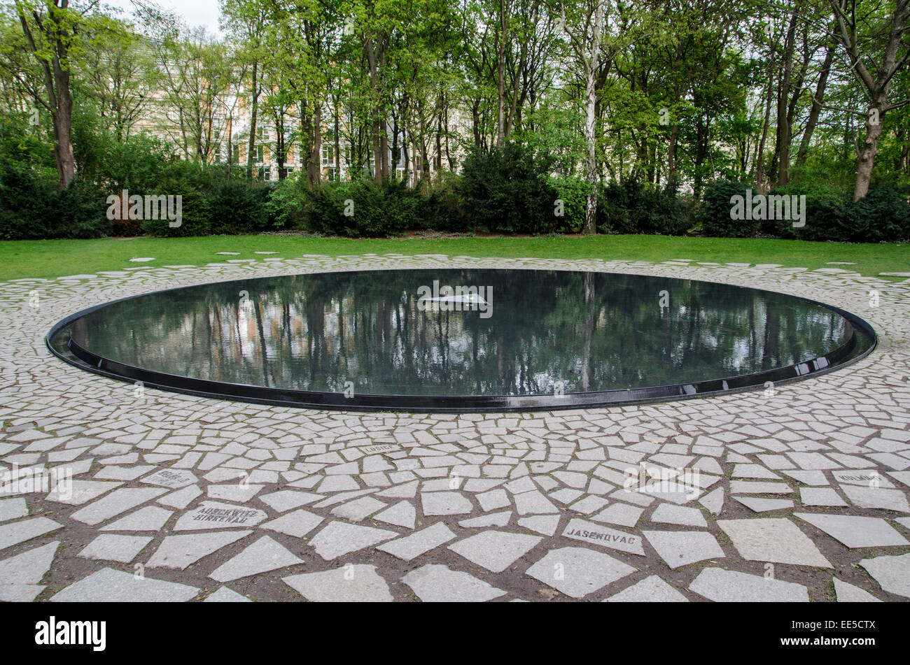 Mémorial des Sinti et Roms assassinés par les Nazis, le parc du Tiergarten, Berlin, Allemagne Banque D'Images
