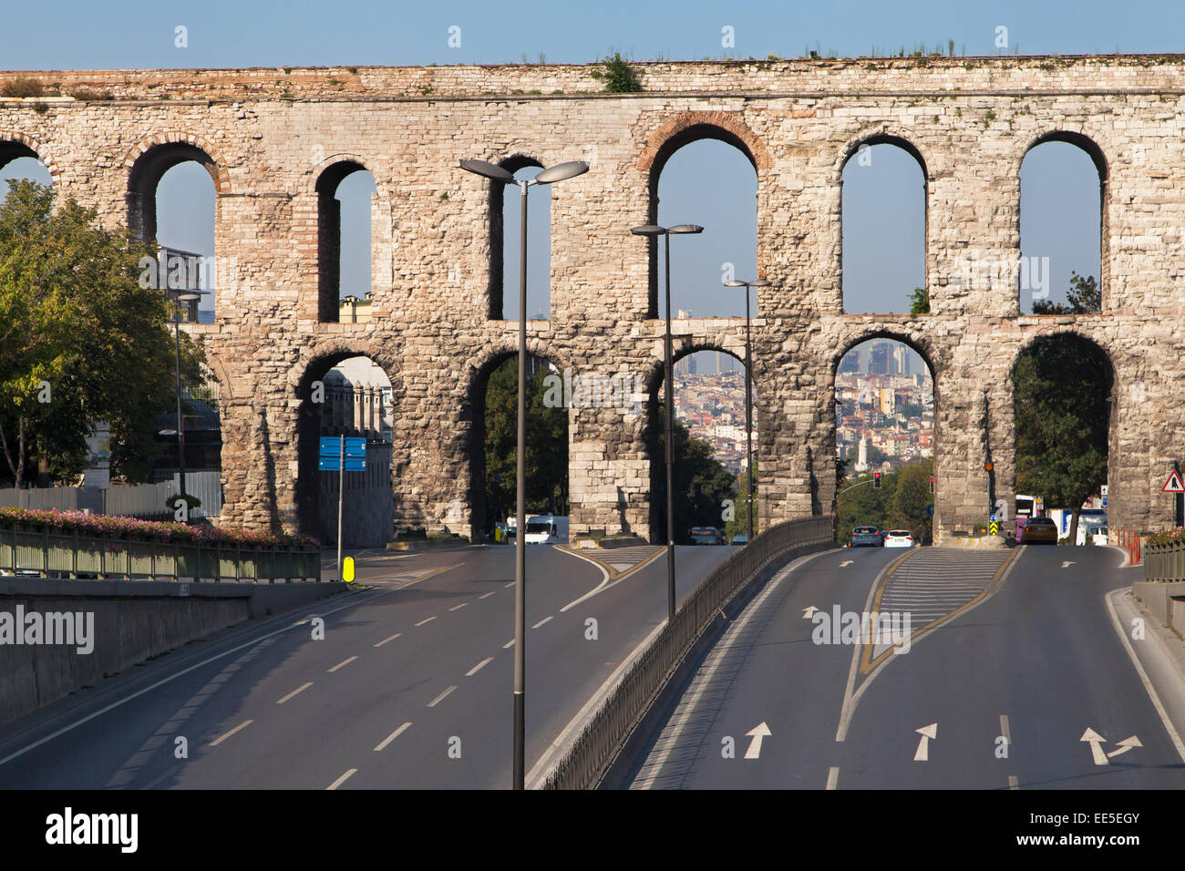 Aqueduc de Valens à Istanbul, Turquie. Banque D'Images