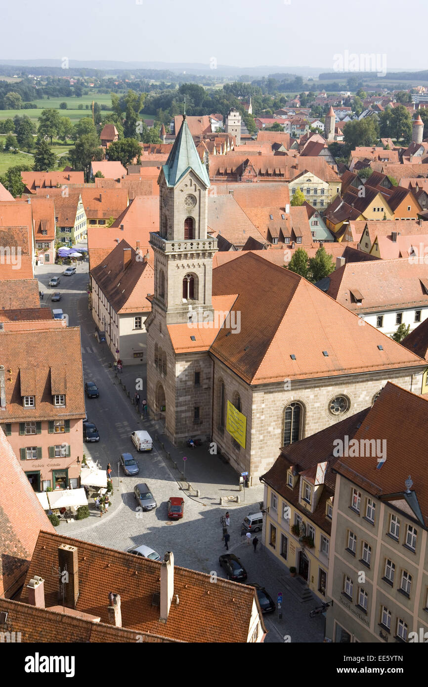 Deutschland, Bayern, Franken, Dinkelsbuehl, Europa, Sueddeutschland, Mittelfranken, Stadt, Sehenswuerdigkeit Gebaeu Innenstadt,, Banque D'Images