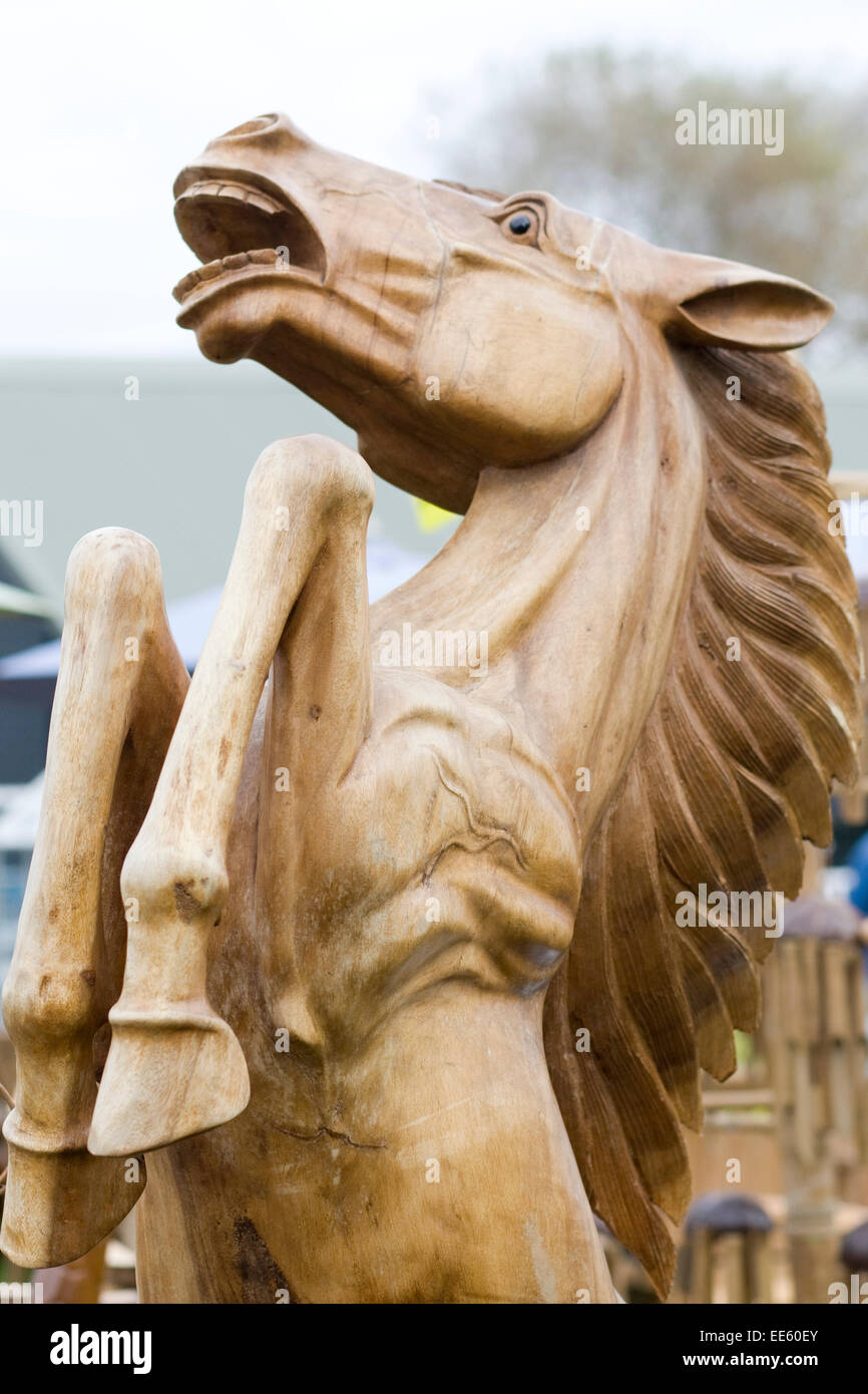 Cheval en bois décoratif fait main Banque D'Images