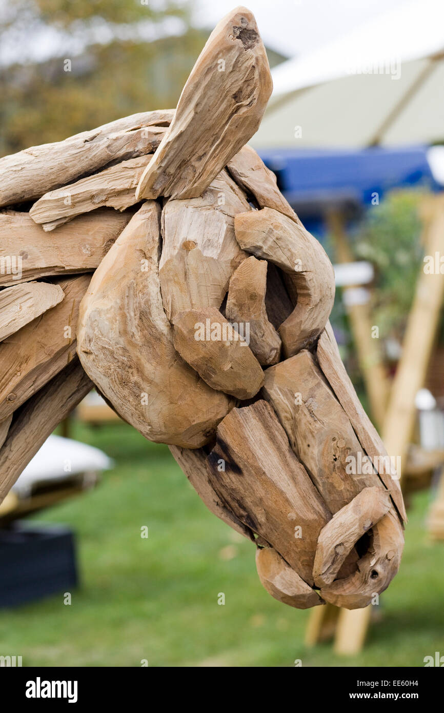 Cheval en bois décoratif fait main Banque D'Images