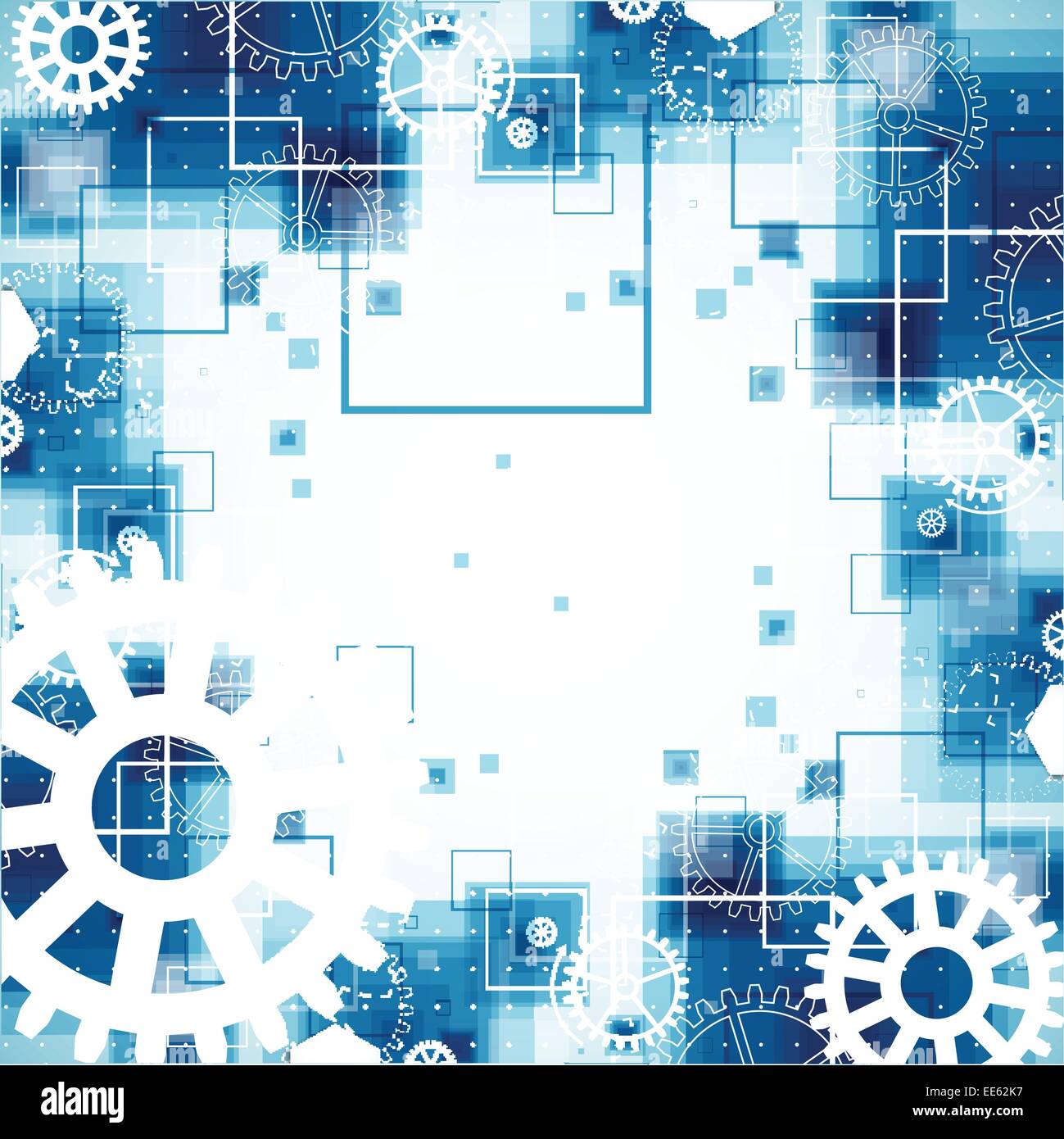 Résumé Contexte technologique avec divers éléments technologiques Illustration de Vecteur