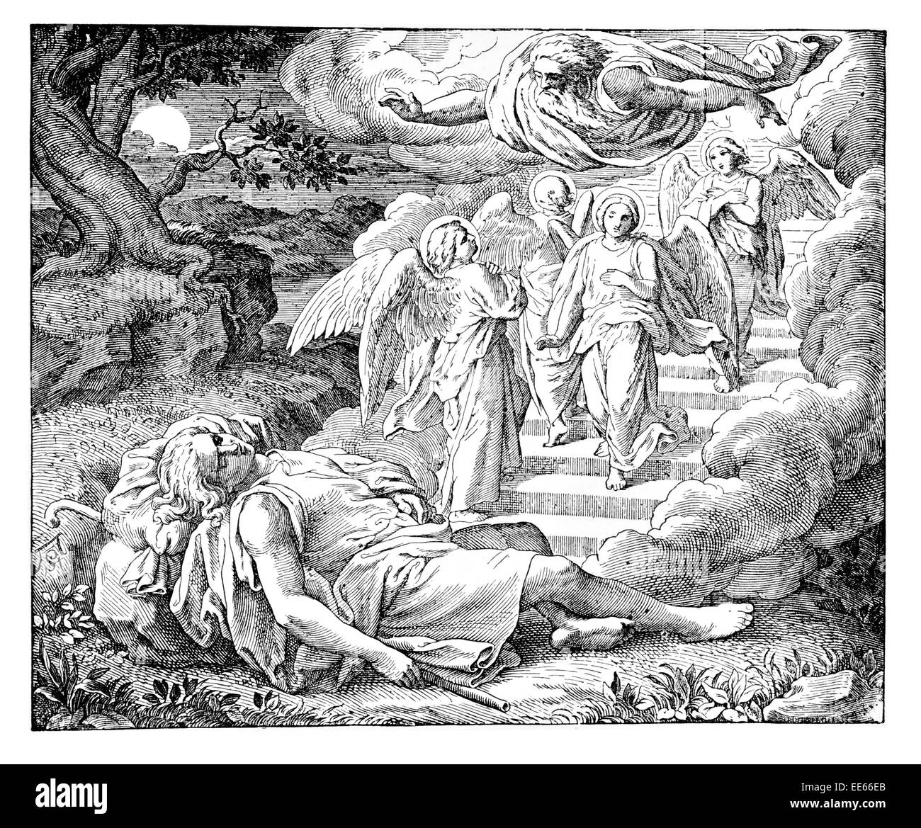 Strahuber vision jacobs angel anges Religion religieux le christianisme de conviction chrétienne de culte de l'église spirituelle esprit vénérable Banque D'Images