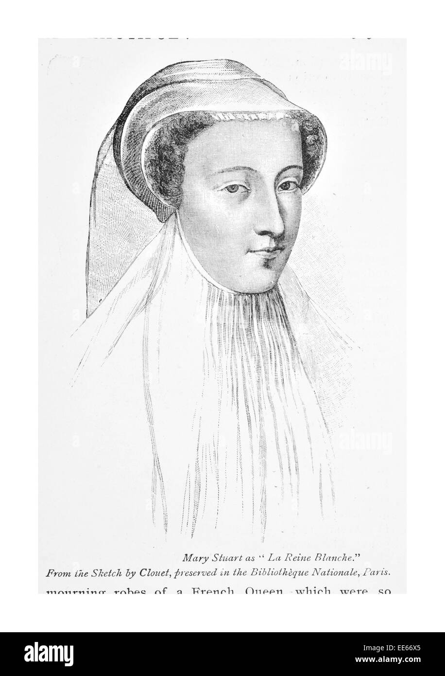 La Reine Blanche Marie Stuart, reine d'Écosse Ecosse 1542 1567 portrait Image Noble Noblesse Regal Royal consort de classe supérieure Banque D'Images