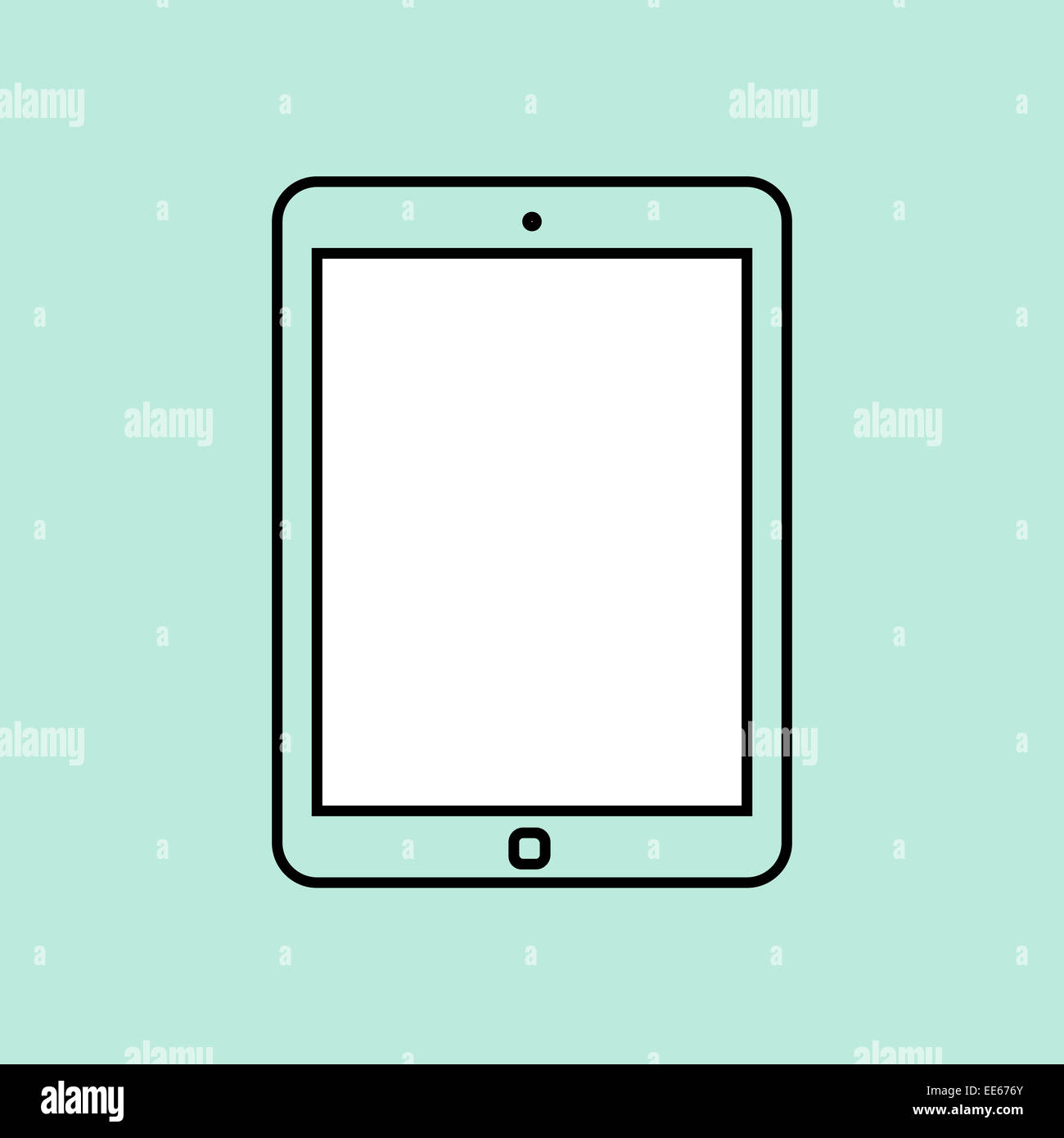 Tablet computer design Éléments du gabarit pour le web et les applications mobiles. Fine ligne course télévision style minimaliste. Illustration vecteur eps10. Banque D'Images